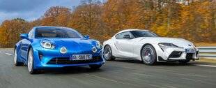Auto Plus 1947 Match : L’Alpine A110 1.8 EDC7 252 ch face à la Toyota GR Supra 2.0 BVA8 258 ch