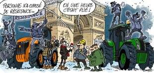 Auto Plus 1950 Plus forts que Trump et Poutine, les agriculteurs ont pris l'Arc de triomphe