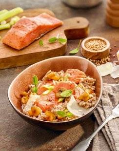 Nous Deux 3948 Saumon mi-cuit et risotto de sarrasin