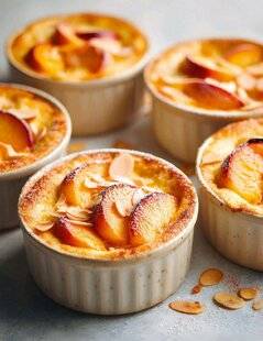 Nous Deux 4073 Clafoutis fondants aux pêches et à la cannelle