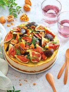 Nous Deux 4117 Cheesecake aux fromages frais, figues et noix