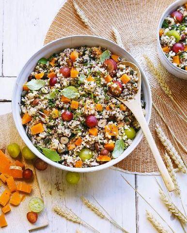 Nous Deux 4138 Salade de quinoa, mimolette, raisin et noisette