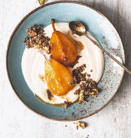 Nous Deux 4138 Poires rôties au quinoa soufflé caramélisé