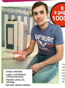 Science & Vie Junior 306 Marc Dutilloy, 16 ans, invente l'AdaptAir
