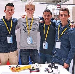 Science & Vie Junior 313 Florian Prieur, Josselin Duboc, Mehdi Sabik et Gaspard Gravier inventent la main robotisée