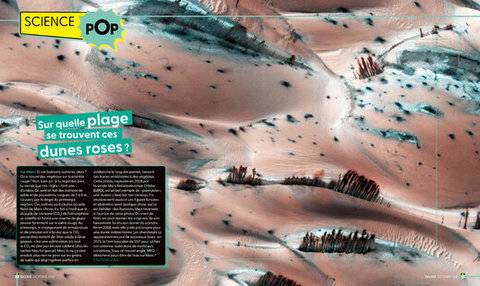 Science & Vie Junior 433 Sur quelle plage se trouvent ces dunes roses ?