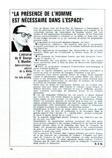 Hors-Séries 287 "LA PRÉSENCE DE L'HOMME EST NÉCESSAIRE DANS L'ESPACE"
