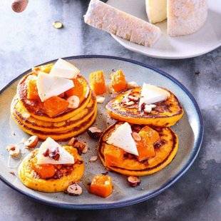 Pleine Vie 393 Pancakes à la butternut rôtie et charolais