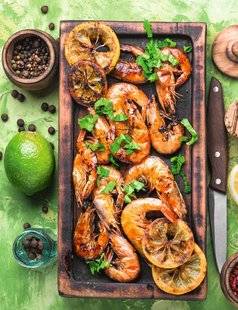 Pleine Vie 410 Gambas au citron et basilic