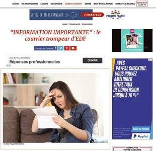 Pleine Vie 412 “Information importante”, le courrier litigieux envoyé par EDF à ses abonnés