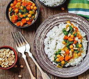 Pleine Vie 412 Curry de patate douce et épinards