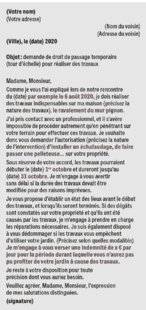 Pleine Vie 412 Modèle de demande de tour d'échelle