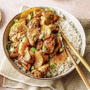Pleine Vie 466 Poulet caramélisé, clémentine et sauce soja