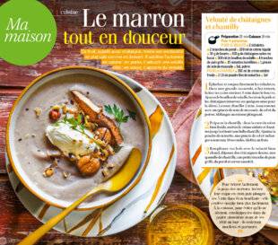 Pleine Vie 474 Velouté de châtaignes et chantilly