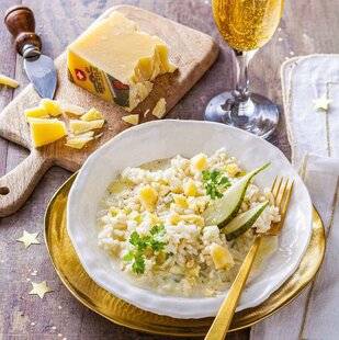 Pleine Vie 475 Risotto au champagne à la poire et au sbrinz