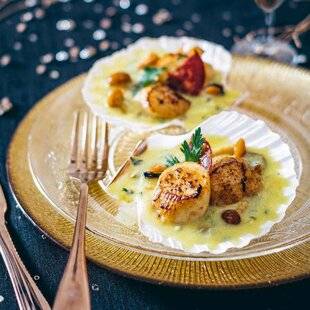 Pleine Vie 475 Saint-Jacques snackées en coquille, sauce au champagne