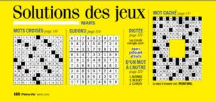 Pleine Vie 477 Solutions des jeux