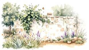 Mon Jardin & Ma Maison 787 UN CHARMANT MURET FLEURI