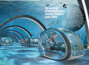 Science & Vie 1227 Un concept d'autoroute sous-marine imaginé pour 2069