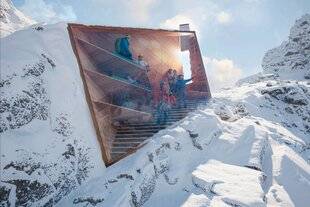 Science & Vie 1300 Cet abri autosuffisant se fondra dans la montagne