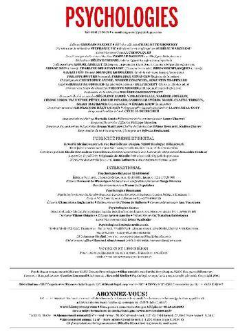 Psychologies Poche 485 