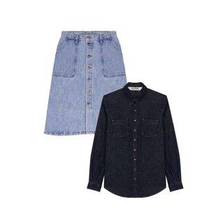Biba Poche 531 ON SE PARE DE DENIM BLEU BLANC ROUGE