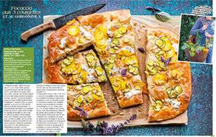 Modes & Travaux 1485 Focaccia aux 3 courgettes ET AU GORGONZOLA