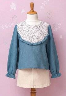 Modes & Travaux 1486 BLOUSE À PLASTRON (MODÈLE JERSEY)