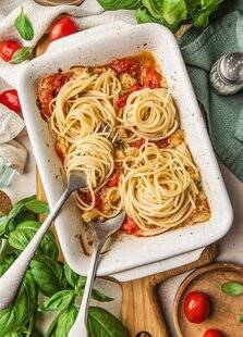 Modes & Travaux 1487 SPAGHETTIS, JANIS ET TOMATES CERISES RÔTIES