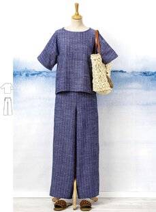 Modes & Travaux 1507 Top & pantalon en lin (Modèle Tarragone)