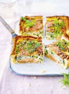 Modes & Travaux 1507 QUICHE AU SAUMON, ricotta & épinards