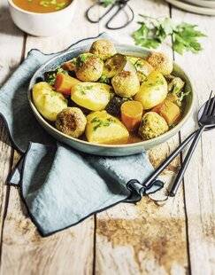 Marmiton 79 Couscous de pomme de terre aux boulettes de veau à l'amande