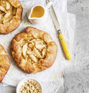 Marmiton 79 Tartelette rustique aux pommes caramélisées et noix