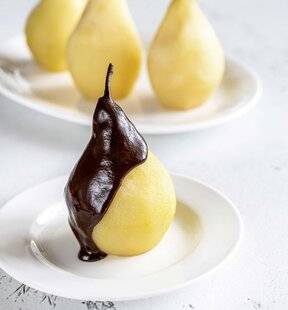 Marmiton 79 Poire pochée au chocolat