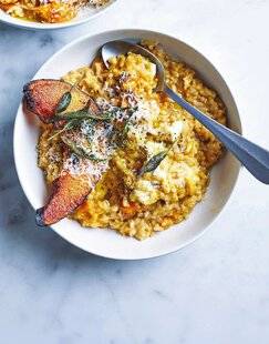 Marmiton 80 Risotto à la courge et à la sauge grillée