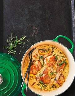 Marmiton 80 Sauté de volaille à la crème de citron, estragon et moutarde