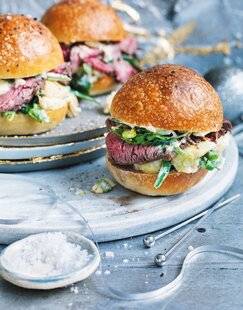 Marmiton 80 Miniburger de restes de rôti de bœuf, patates et haricots verts