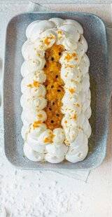 Marmiton 80 Bûche pavlova ananas, passion et kumquat