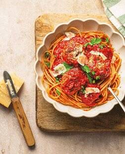 Marmiton 81 Spaghettis, boulettes de porc et sauce tomate