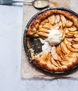 Marmiton 81 Tarte pomme cannelle, glace à la crème et au miel