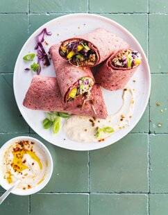 Marmiton 83 Burrito à la viande hachée et sauce crémeuse pimentée