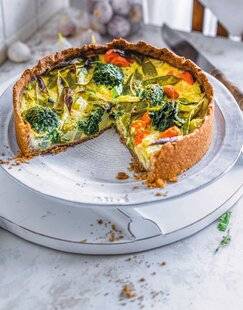 Marmiton 83 Quiche complète aux légumes et au manchego