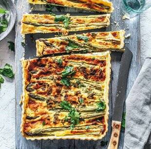 Marmiton 83 Tarte aux asperges et au pesto de persil