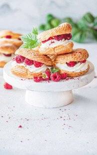 Marmiton 83 Choux chantilly aux framboises