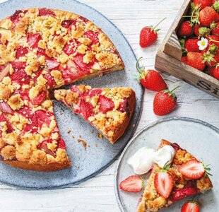 Marmiton 83 Tarte streusel fraise rhubarbe