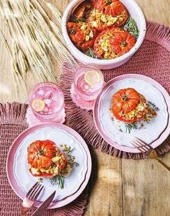 Marmiton 84 Tomate farcie au quinoa et fourme de Montbrison