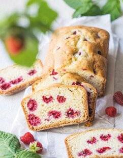 Marmiton 84 Cake moelleux aux framboises