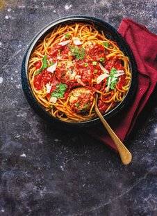 Marmiton 85 Spaghettis aux boulettes sauce tomate