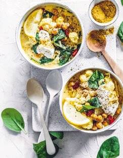 Marmiton 85 Curry de chou-fleur et pois chiches