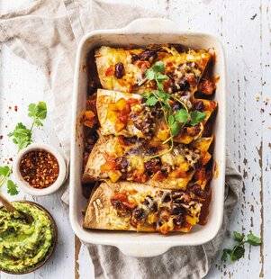 Marmiton 85 Enchiladas haricots rouges et courge